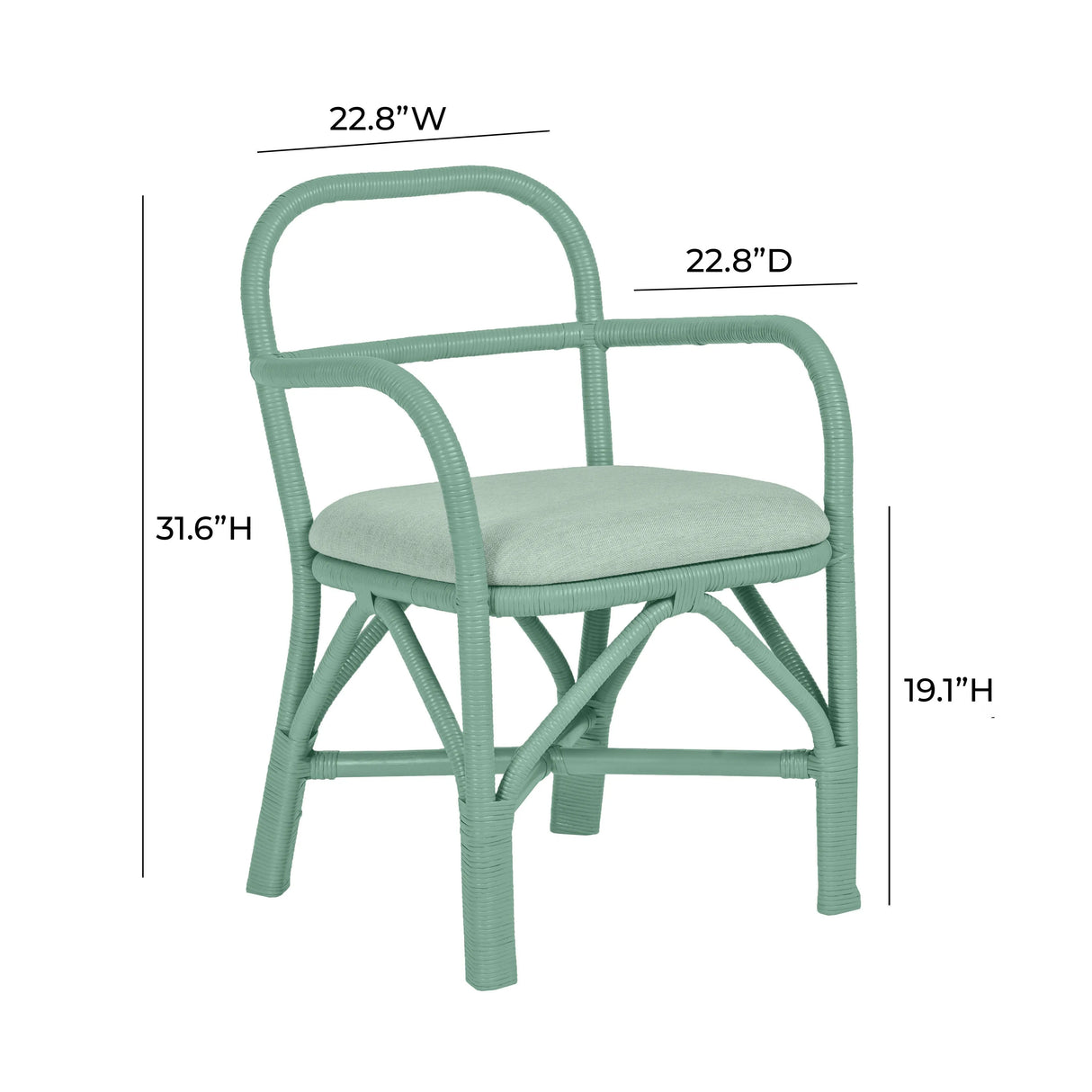 Ginny Rattan Dining Chair by TOV Furniture at Eve Furniture