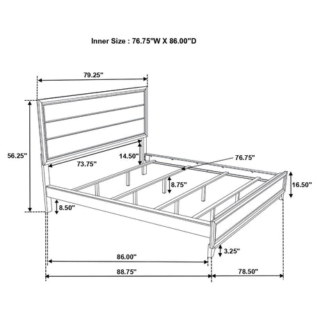 Gintey Four-piece California King Bedroom Set Grey Oak by Coaster at Eve Furniture