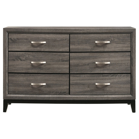 Gintey Four-piece California King Bedroom Set Grey Oak by Coaster at Eve Furniture