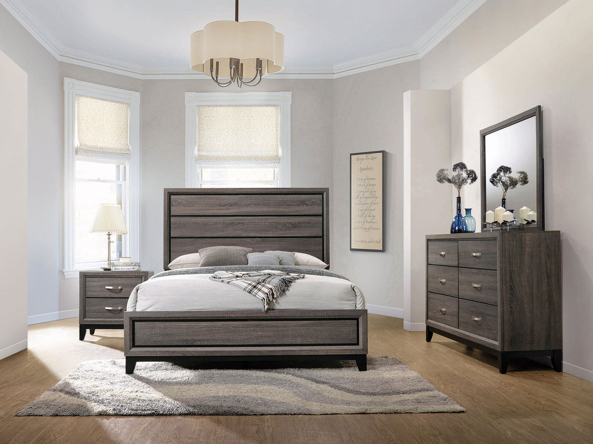 Gintey Four-piece California King Bedroom Set Grey Oak by Coaster at Eve Furniture