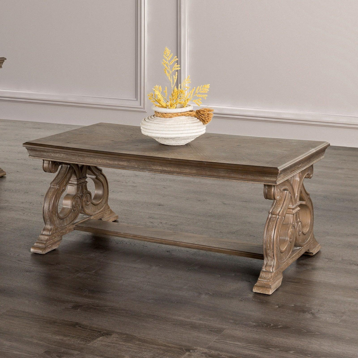 Giordani Weathered Oak Cocktail Table by Furniture of America at Eve Furniture