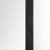 Giovanna Black Metal Frame Rounded Arch Vanity Mirror by Mercana at Eve Furniture
