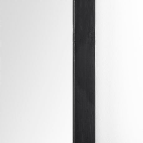 Giovanna Black Metal Frame Rounded Arch Vanity Mirror by Mercana at Eve Furniture