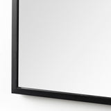 Giovanna Black Metal Frame Rounded Arch Vanity Mirror by Mercana at Eve Furniture