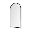 Giovanna Black Metal Frame Rounded Arch Vanity Mirror by Mercana at Eve Furniture