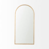 Giovanna Gold Metal Frame Rounded Arch Vanity Mirror by Mercana at Eve Furniture