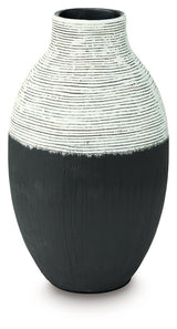 Girtha Antique White/Black Vase by ASHLEY FURNITURE at Eve Furniture