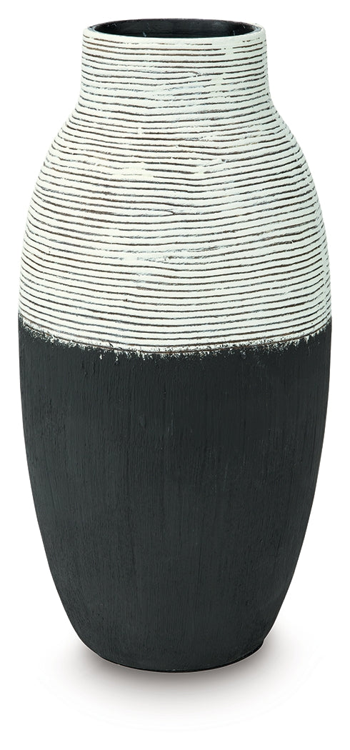 Girtha Antique White/Black Vase by ASHLEY FURNITURE at Eve Furniture