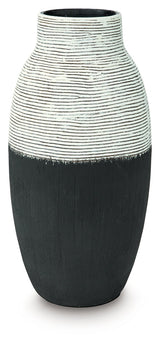 Girtha Antique White/Black Vase by ASHLEY FURNITURE at Eve Furniture