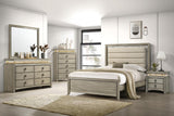 Giselle Rustic Beige 5-Piece California King Panel Bedroom Set