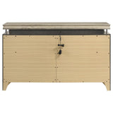 Giselle 8-drawer Bedroom Dresser with LED Rustic Beige