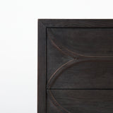 Giselle I 40L x 16W Dark Brown Fir Veneer 3 Drawer Accent Cabinet by Mercana at Eve Furniture