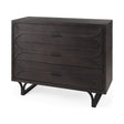 Giselle I 40L x 16W Dark Brown Fir Veneer 3 Drawer Accent Cabinet by Mercana at Eve Furniture