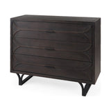 Giselle I 40L x 16W Dark Brown Fir Veneer 3 Drawer Accent Cabinet by Mercana at Eve Furniture