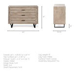 Giselle I 40L x 16W Light Brown Fir Veneer 3 Drawer Accent Cabinet by Mercana at Eve Furniture