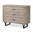 Giselle I 40L x 16W Light Brown Fir Veneer 3 Drawer Accent Cabinet by Mercana at Eve Furniture