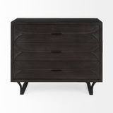 Giselle I Dark Brown Fir Veneer 3 Drawer Accent Cabinet by Mercana at Eve Furniture