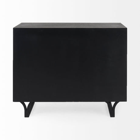 Giselle I Dark Brown Fir Veneer 3 Drawer Accent Cabinet by Mercana at Eve Furniture