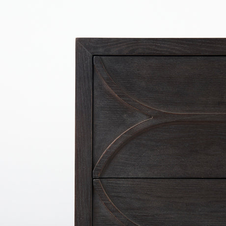 Giselle I Dark Brown Fir Veneer 3 Drawer Accent Cabinet by Mercana at Eve Furniture