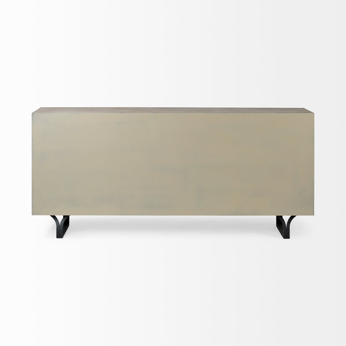 Giselle II Brown Fir Veneer W/Black Metal Leg 9 Drawer Sideboard by Mercana at Eve Furniture