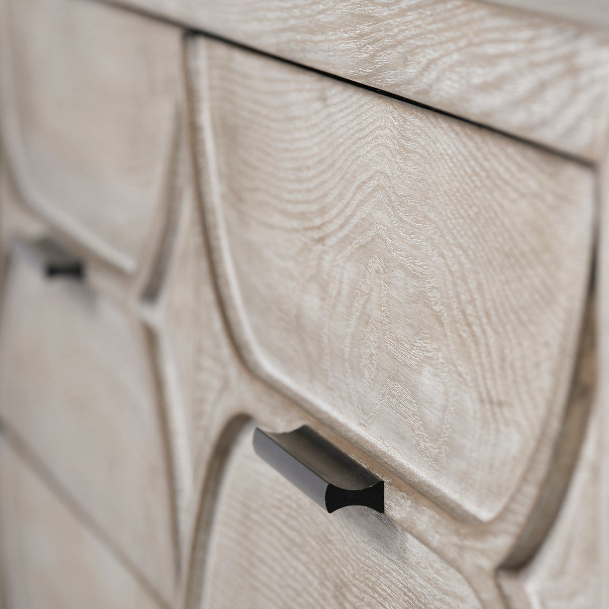 Giselle II Brown Fir Veneer W/Black Metal Leg 9 Drawer Sideboard by Mercana at Eve Furniture