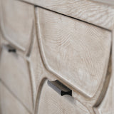 Giselle II Brown Fir Veneer W/Black Metal Leg 9 Drawer Sideboard by Mercana at Eve Furniture