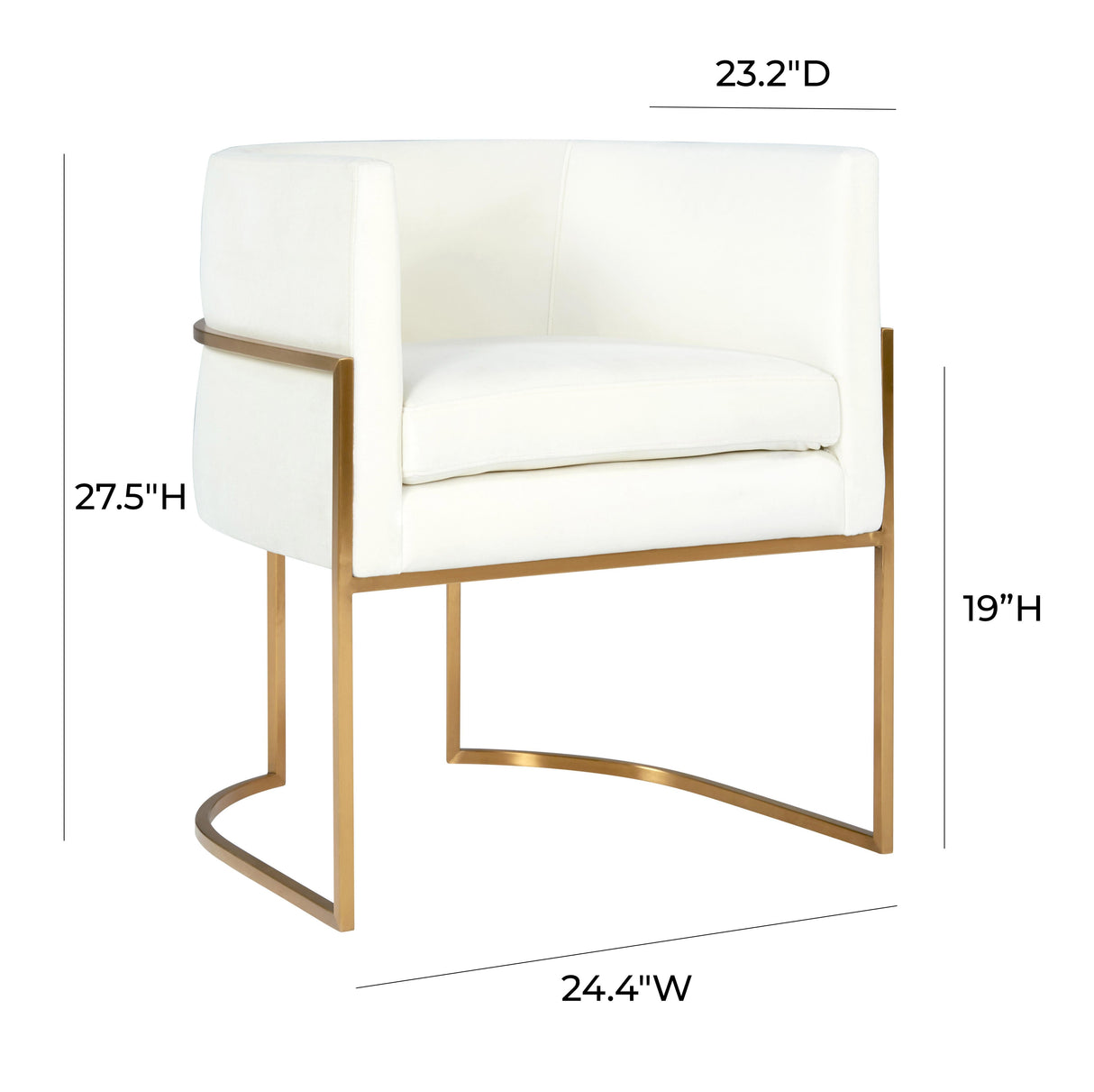 Giselle Velvet Dining Chair with Gold Base by Inspire Me! Home Decor by TOV Furniture at Eve Furniture