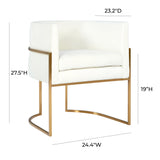 Giselle Velvet Dining Chair with Gold Base by Inspire Me! Home Decor by TOV Furniture at Eve Furniture