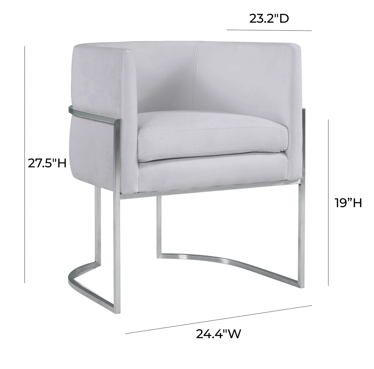 Giselle Velvet Dining Chair with Silver Base by Inspire Me! Home Decor by TOV Furniture at Eve Furniture