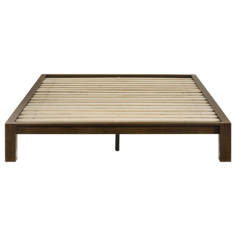 Gislen Walnut Eastern King Easy Assembly Wood Platform Bed by Coaster at Eve Furniture