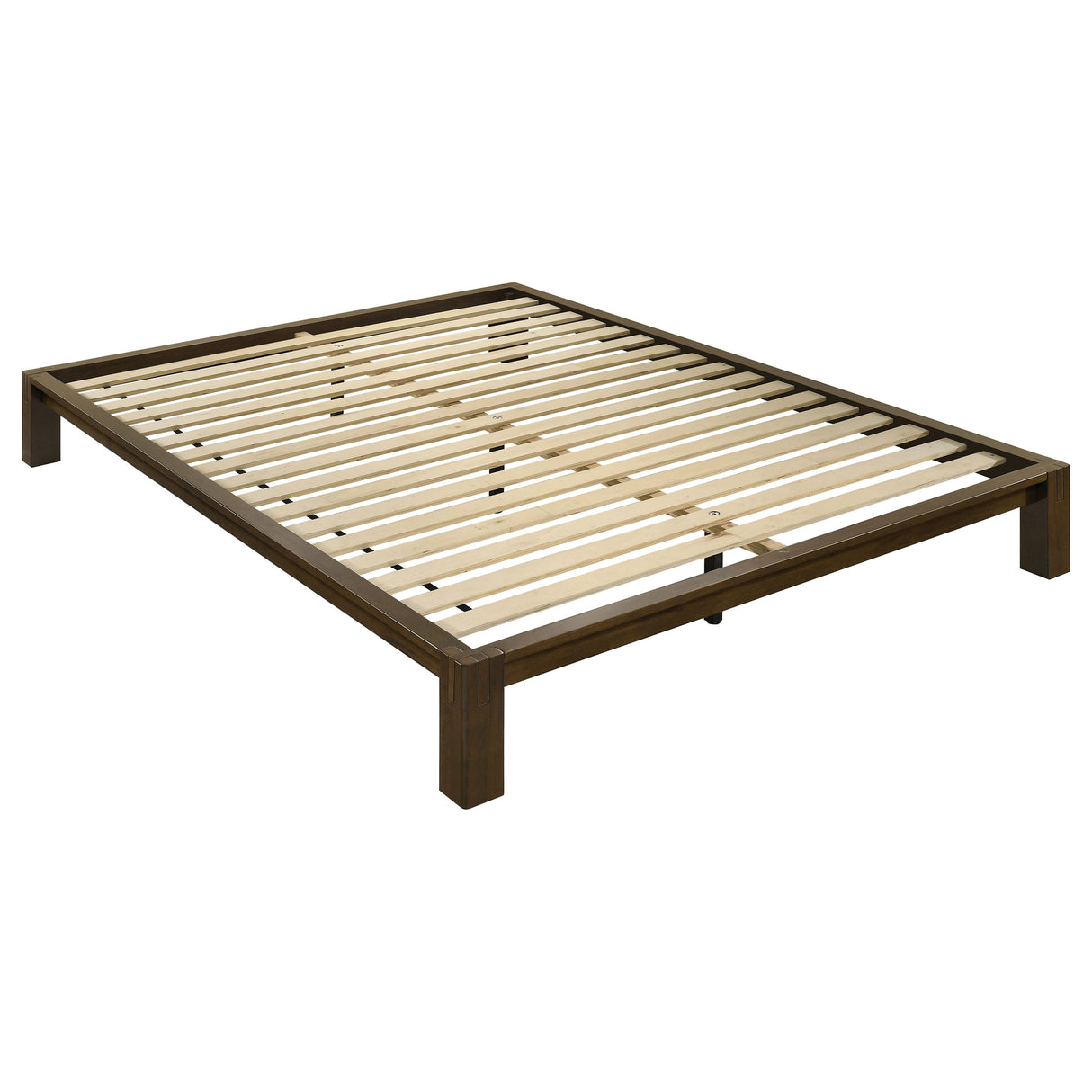 Gislen Walnut Queen Easy Assembly Wood Platform Bed by Coaster at Eve Furniture