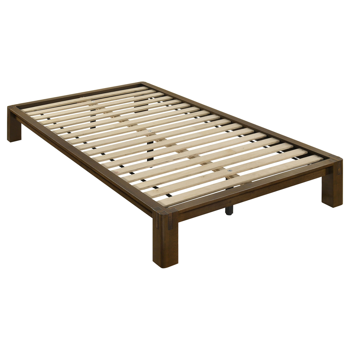 Gislen Walnut Twin Easy Assembly Wood Platform Bed by Coaster at Eve Furniture