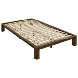 Gislen Walnut Twin Easy Assembly Wood Platform Bed by Coaster at Eve Furniture