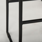 Givens 31.8"H Seat Height Natural Wood W/Black Metal Frame Bar Stool by Mercana at Eve Furniture