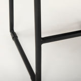 Givens Black Wood Seat Black Frame Stool by Mercana at Eve Furniture