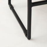 Givens Black Wood Seat Black Frame Stool by Mercana at Eve Furniture