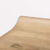 Givens 25.8"H Seat Height Brown Wood W/Silver Metal Frame Counterstool by Mercana at Eve Furniture