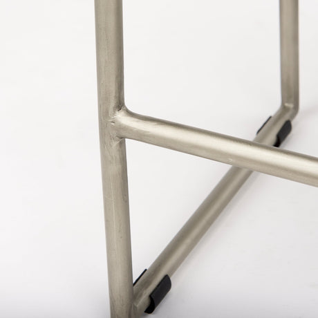 Givens Brown Wood W/Silver Metal Frame Counterstool by Mercana at Eve Furniture