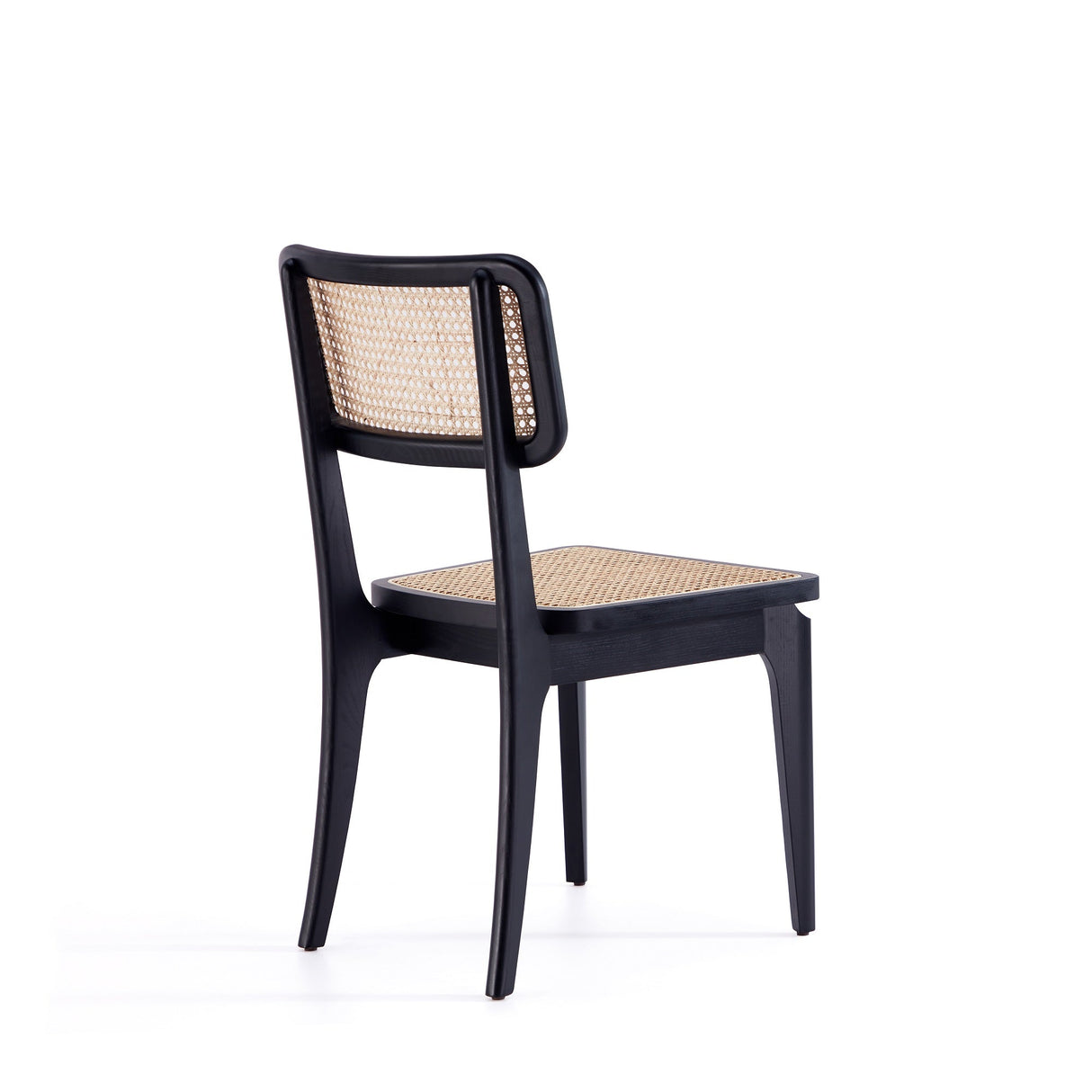 Giverny Dining Chair in Black and Natural Cane (set of 2) by Manhattan Comfort at Eve Furniture