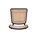 Giverny Dining Chair in Black and Natural Cane (set of 2) by Manhattan Comfort at Eve Furniture
