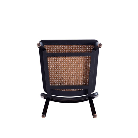 Giverny Dining Chair in Black and Natural Cane (set of 2) by Manhattan Comfort at Eve Furniture