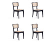 Giverny Dining Chair in Black and Natural Cane (set of 4) by Manhattan Comfort at Eve Furniture