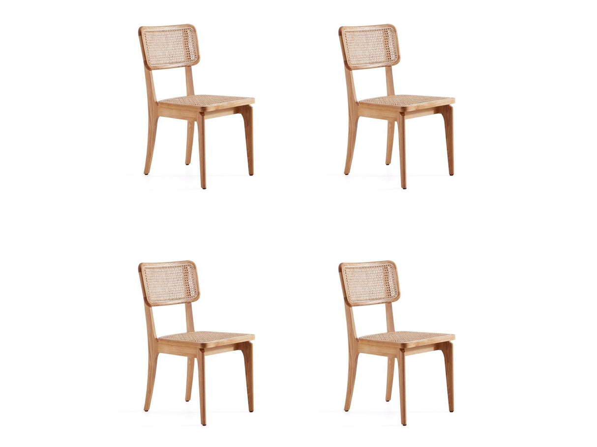 Giverny Dining Chair in Nature Cane (set of 4) by Manhattan Comfort at Eve Furniture