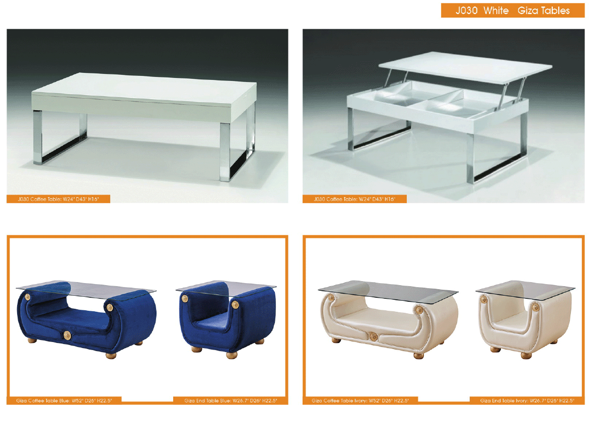 Giza Coffee and End Tables by ESF Furniture at Eve Furniture