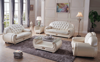 Giza Full Leather in Beige by ESF Furniture at Eve Furniture