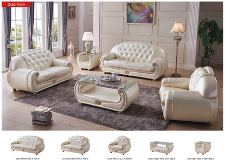 Giza Full Leather in Beige by ESF Furniture at Eve Furniture