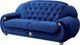 Giza Sofa Fabric in Dark Blue by ESF Furniture at Eve Furniture