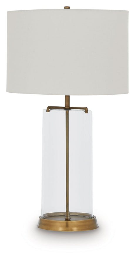 Gizeh Clear/Gold Finish Table Lamp by Ashley at Eve Furniture
