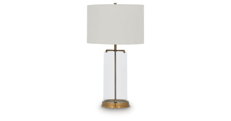 Gizeh Clear/Gold Finish Table Lamp by Ashley at Eve Furniture