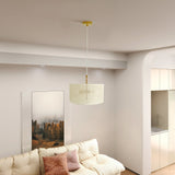 Glacier Pendant Lamp - Oak + Natural + Gold by Ashcroft Furniture at Eve Furniture